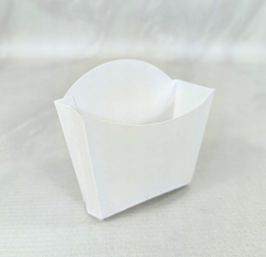 Ciento de Cajas para Papas Medianas sin Impresión en Texcote o Kraft. Medidas: 8.5X8X3.5cm.