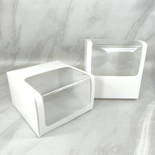 2 Cientos de Cajas Blancas Para Gorras, de Texcote con Ventana de Acetato Medidas: 20.5x12.5x20.5 cm